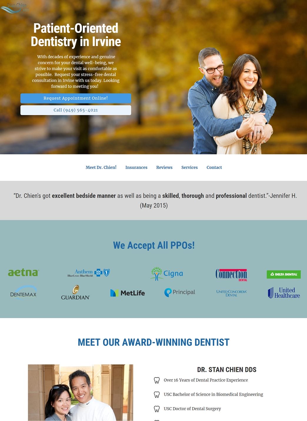 great dental landing page