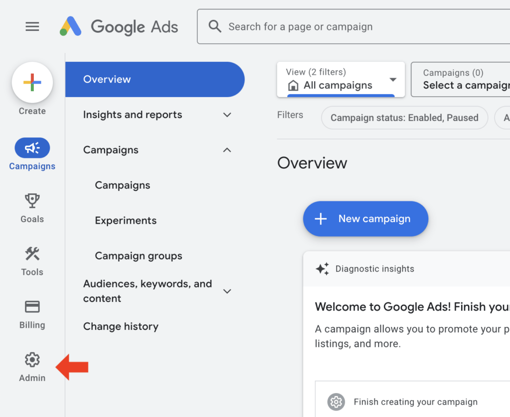 google account access from dashboard 2024 interface