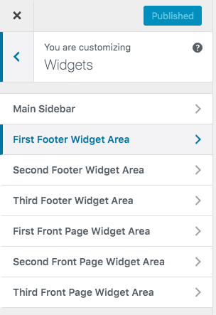 Wordpress Footer Widget