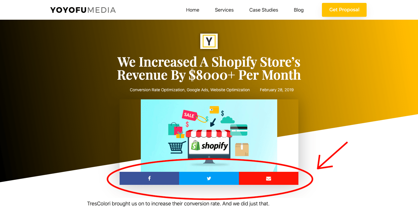 YoYoFuMedia Shopify Case Study Social Media Links