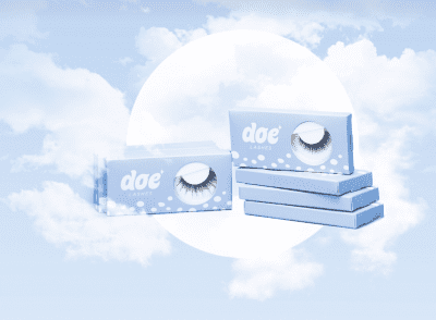 image from landing page of doe lashes