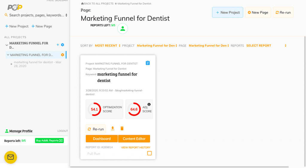Page Optimizer Pro Completed Page Set Up