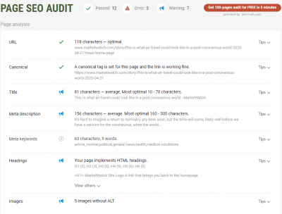 SEOquake Page Audit Free Chrome extensions that'll improve your SEO