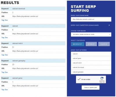 SERP Surf Results Top Free SERP Tools