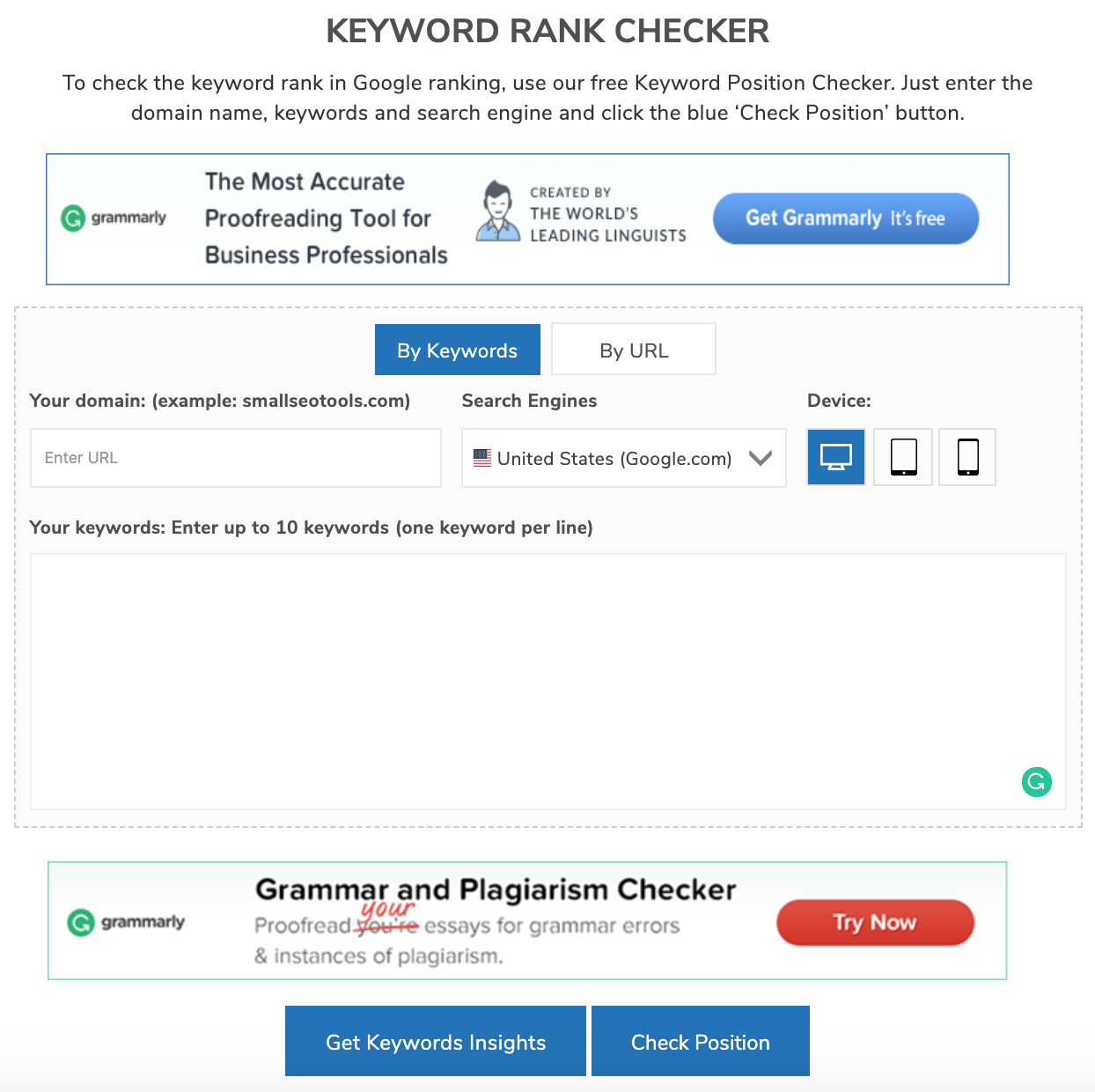 small seo tools rank checker