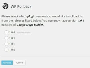 WP Rollback Version Best Free WordPress Plugins for Blogs