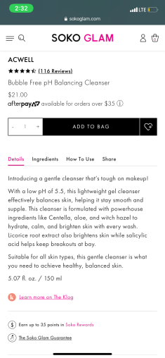 Soko Glam product description