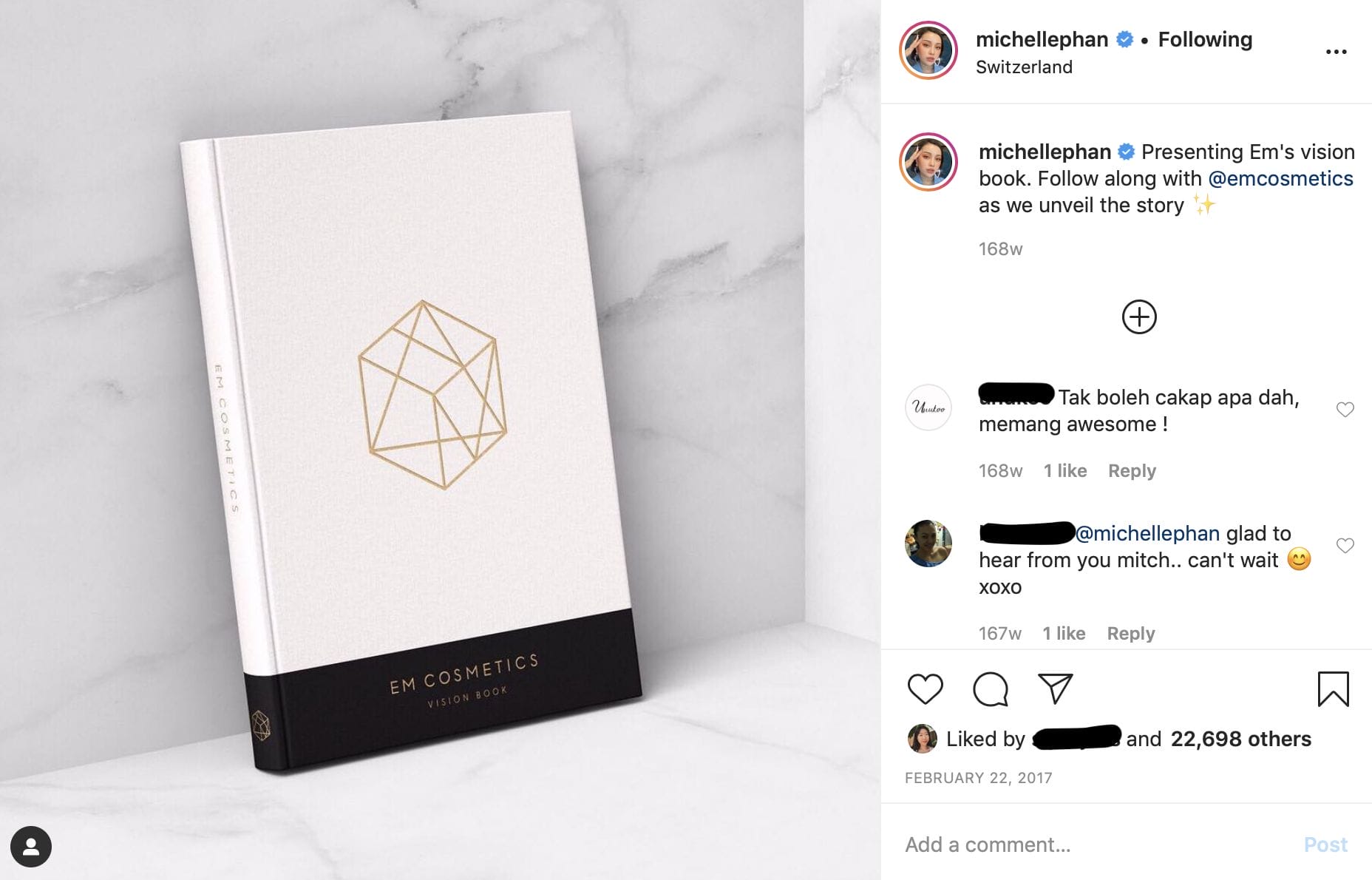 em cosmetics new concept book