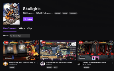 skullgirls twitch community