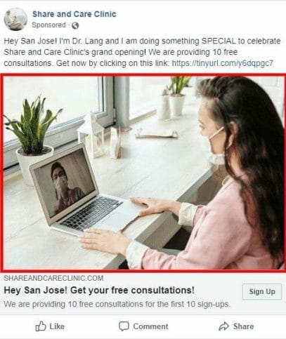 a/b testing facebook ad