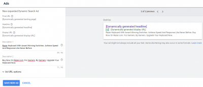 Google dynamic remarketing ads