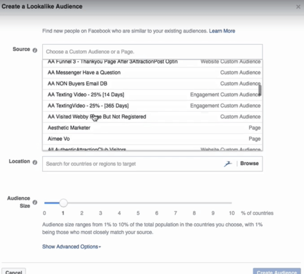 Facebook Ads Lookalike Audience