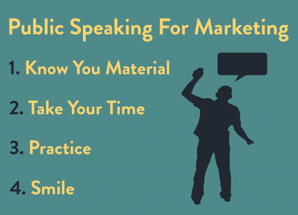Improve your marketing skills and public speaking skills
