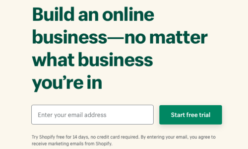 Build a Shopify account