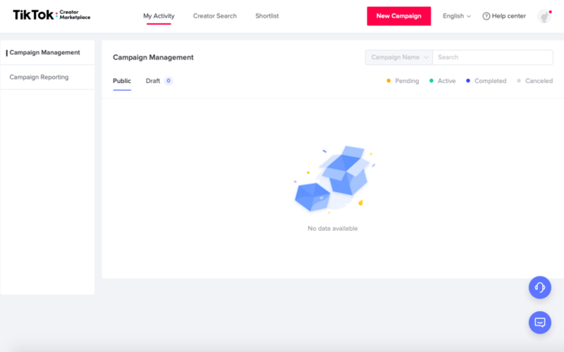 TikTok Creator marketplace Campaign Management