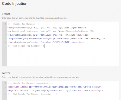 Squarespace Code Injection