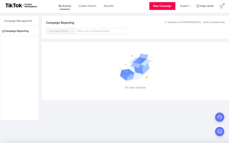 TikTok Creator marketplace Campaign reporting