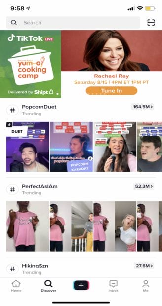 TikTok Discover Feed