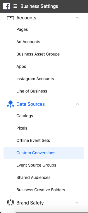 Custom Conversions for Facebook ads
