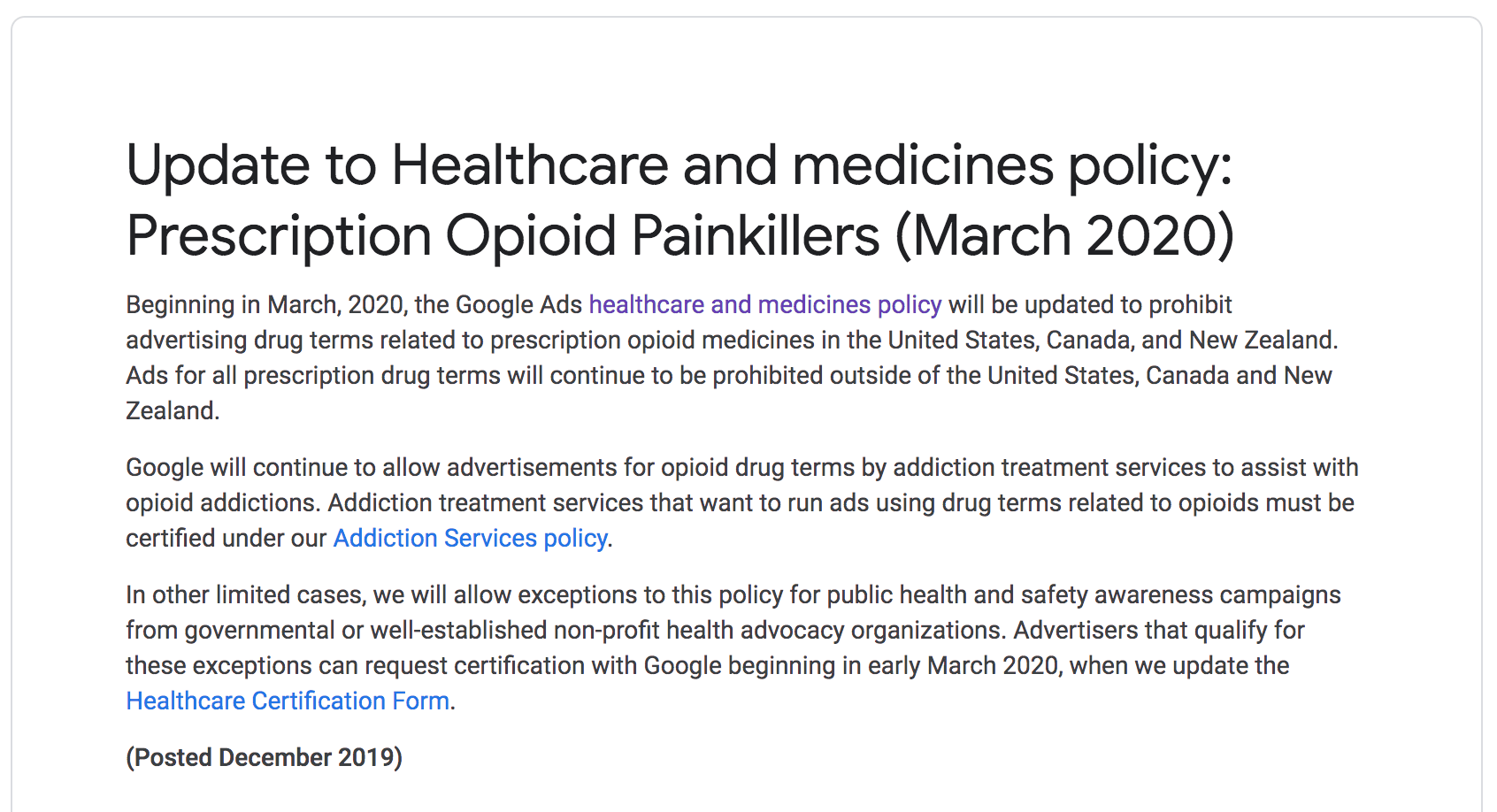 Google Ads Medical Policies for OBGYN