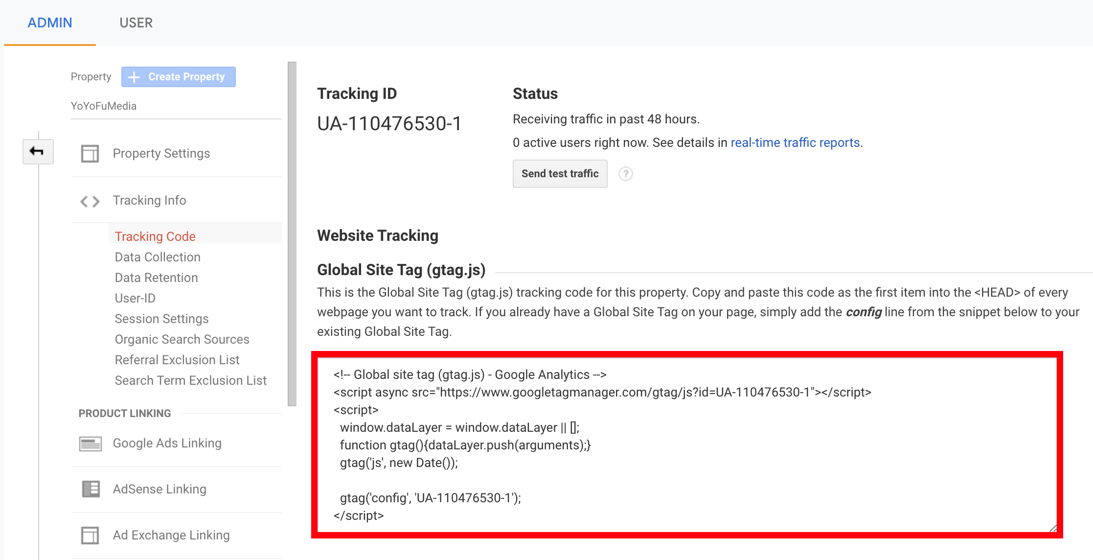 Google Analytics Global Site Tag