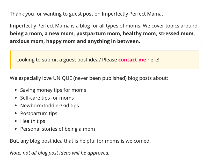 Guest blogging example for blogging for hair salons