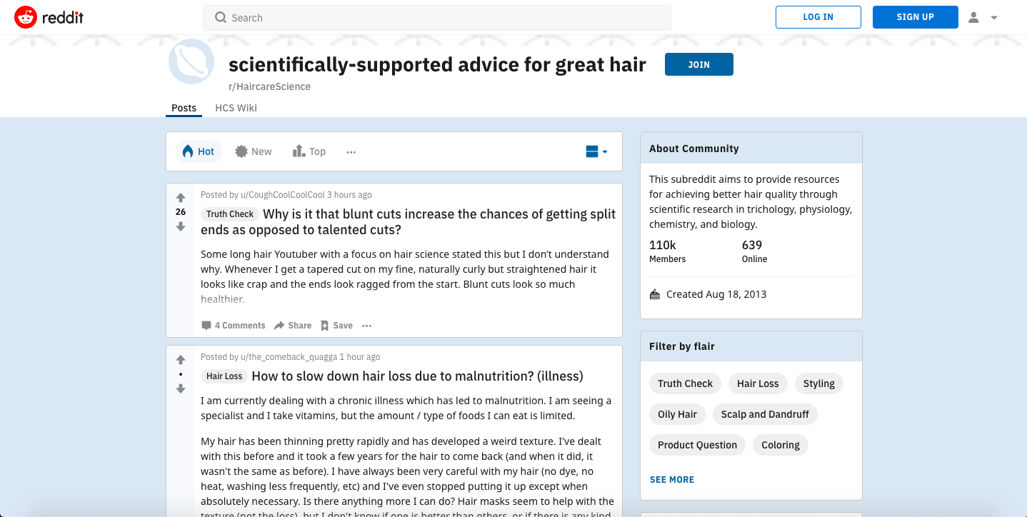 Haircare Science Reddit