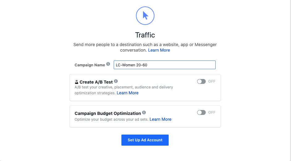 Link Clicks Facebook Ad Example