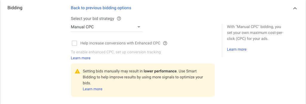 Manual CPC for google ads for hair salons