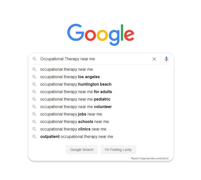 SEO Occupational Therapy keywords