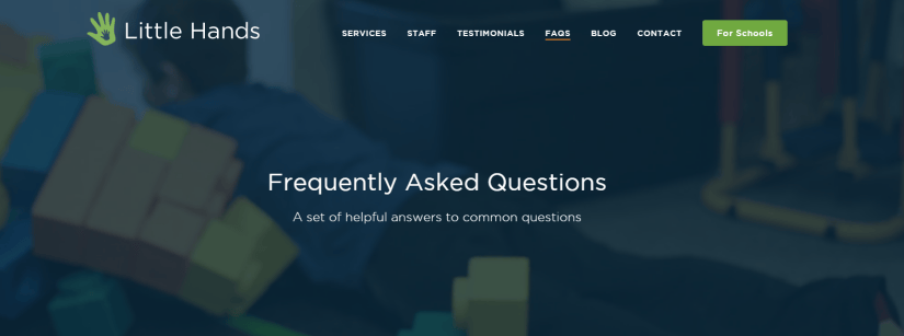 FAQ section and multiple landing pages 
