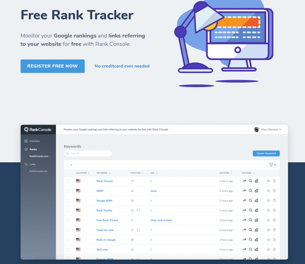 Rank Console for keyword research