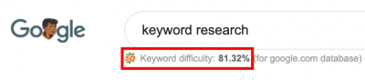 SEOquake Keyword Research