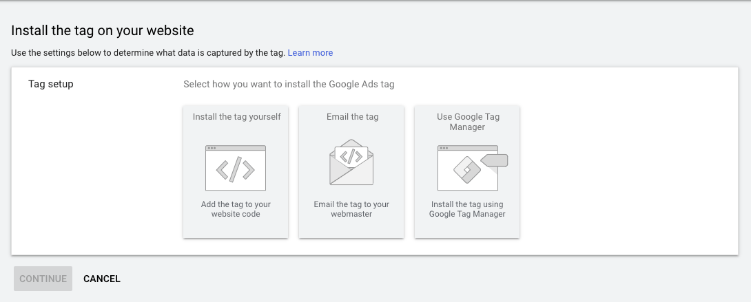 Installing the tag for google ads for hair salons