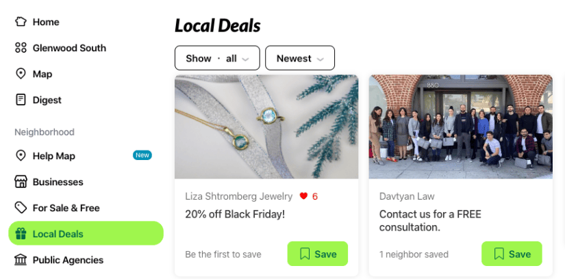 How to use Nextdoor for business - local deals