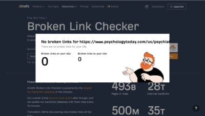 ahrefs free broken link checker