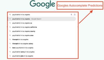 googles autocomplete prediction