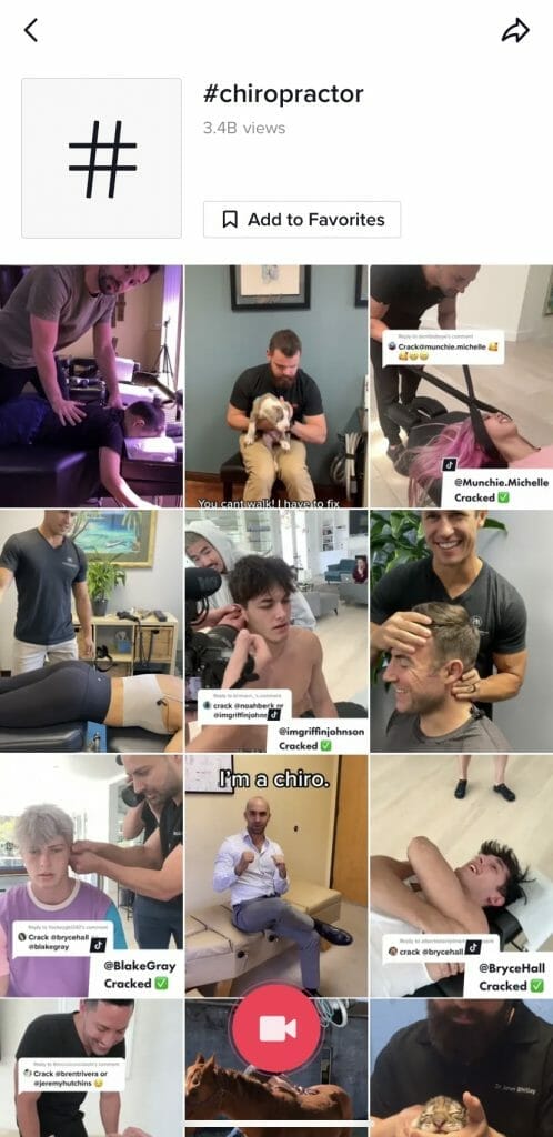 Chiropractor TikTok