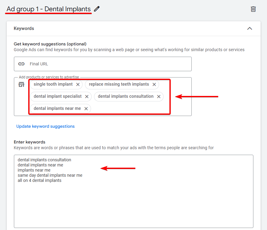 Ad Group 1 for Campaign 1 