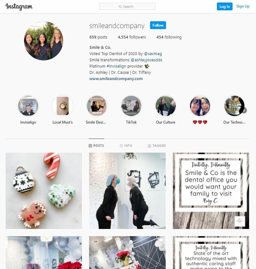 dental social media instagram page
