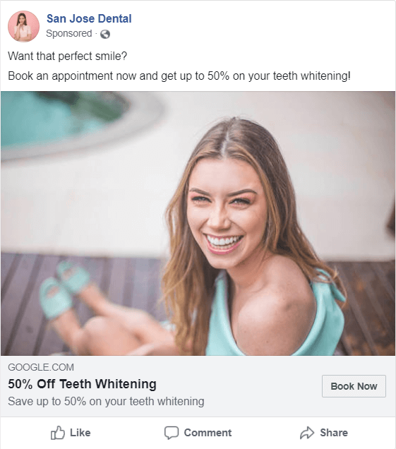 dentist Facebook image ad