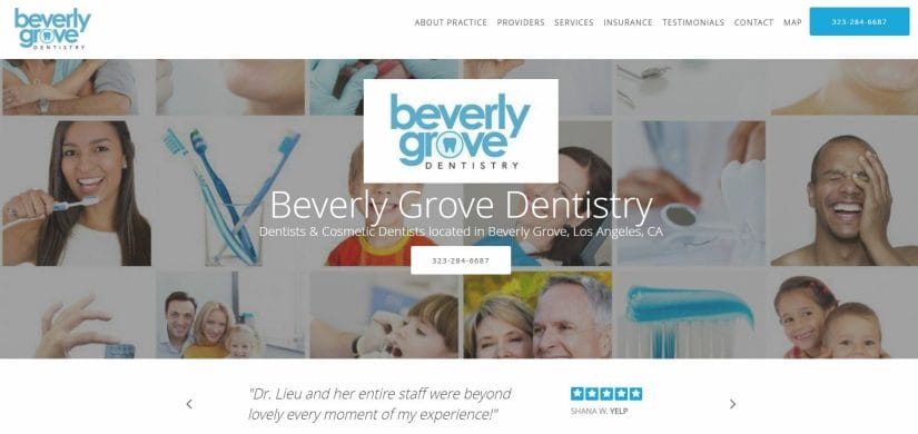 dental marketing plan website example 1