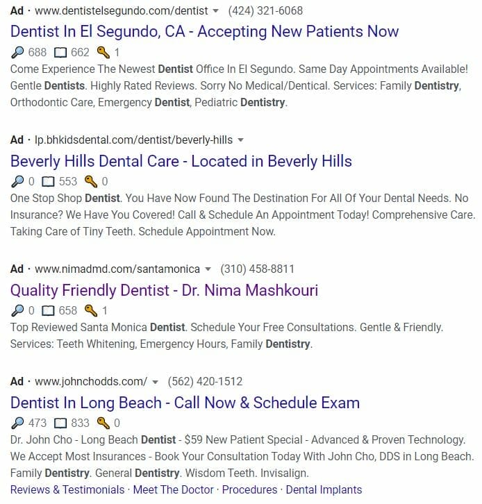 dentist marketing plan google ads