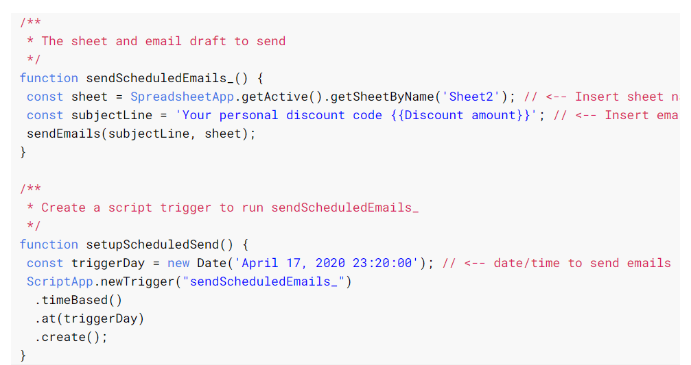 code to add to script editor