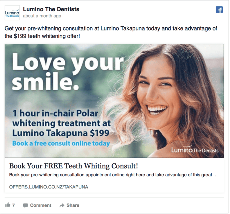 social media ideas for dentists promotions and deals