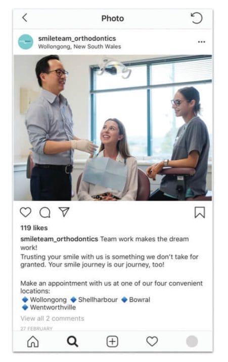 social media ideas for dentists smile post