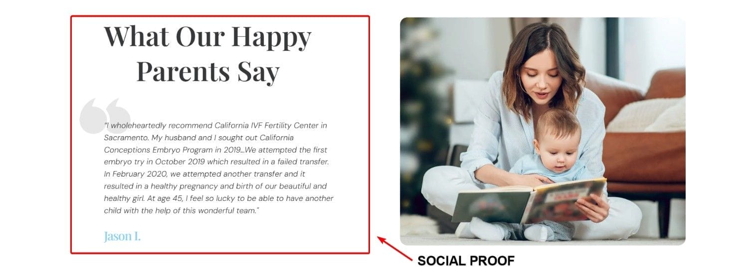 Fertility clinic review with patient story