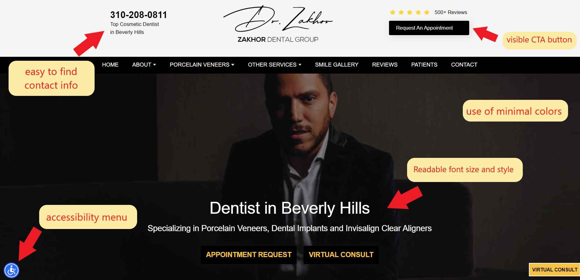 Dental marketing plan website example 2