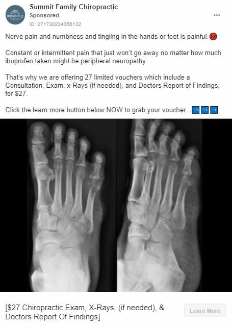 building your chiropractic business facebook post