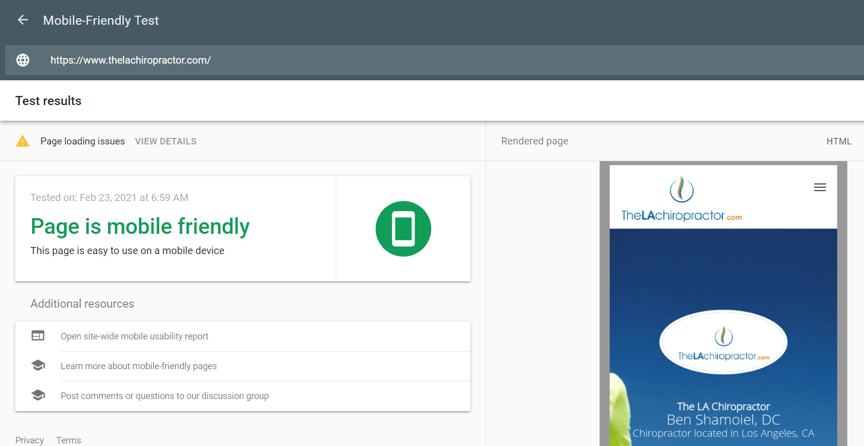 how to grow a chiropractic office google mobile-friendly test